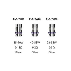 Voopoo Pnp TW30-TW20-TW15 Replacement Coils