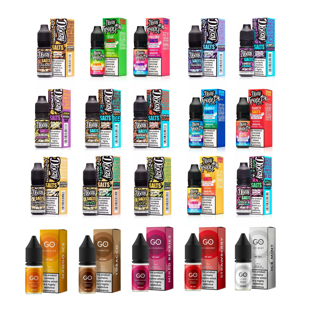 DOOZY 10 x 10ml flavored Nic Salt 10mg/20mg VG/PG 50/50 The Vape City Ltd DOOZY 10 x 10ml flavored Nic Salt 10mg/20mg VG/PG 50/50 The Vape City Ltd