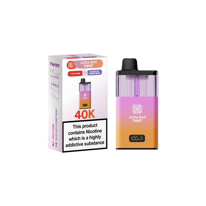 Aura-Bar-Twist-40K-Pod-Vape-Kit-Fruit-Bomb-Blue-Razz-Gummy-Bear