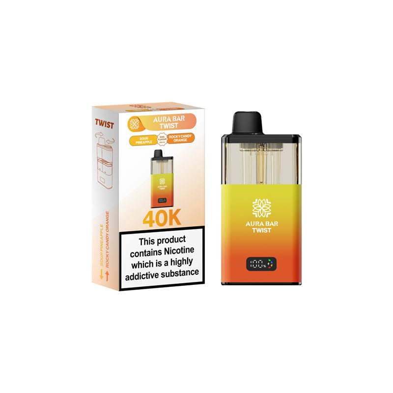 Aura-Bar-Twist-40K-Pod-Vape-Kit-Sour-Pineapple-Rocky-Candy-Orange