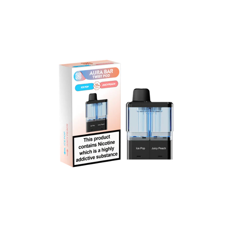 Aura-Bar-twist-40K-Prefilled-Pods-Ice-Pop-Juicy-Peach
