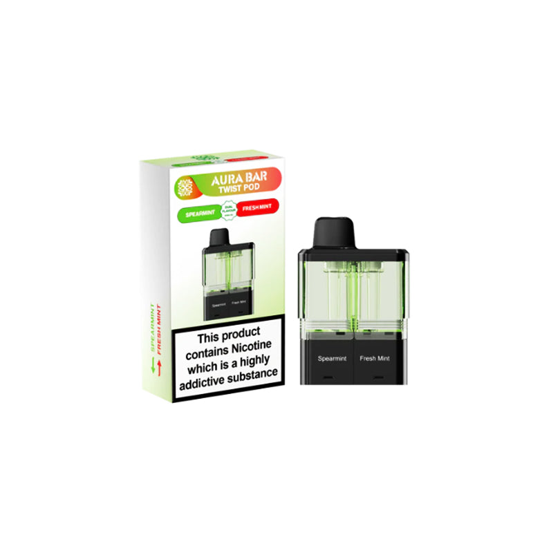 Aura-Bar-twist-40K-Prefilled-Pods-Spearmint-Fresh-Mint