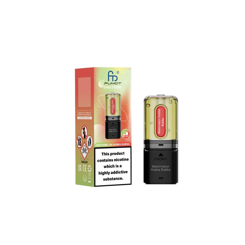 Fumot-Ultra-T32000-Prefileed-Pods-Watermelon-Hubba-Bubba