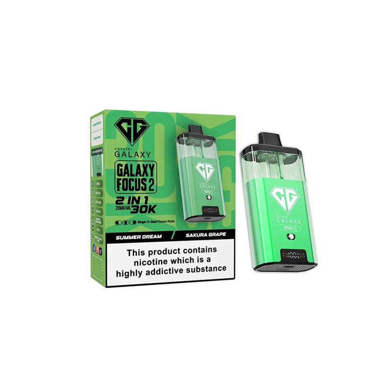 Crystal Galaxy Focus 2 30K 20mg Replaceable Prefilled Pod Vape Kit