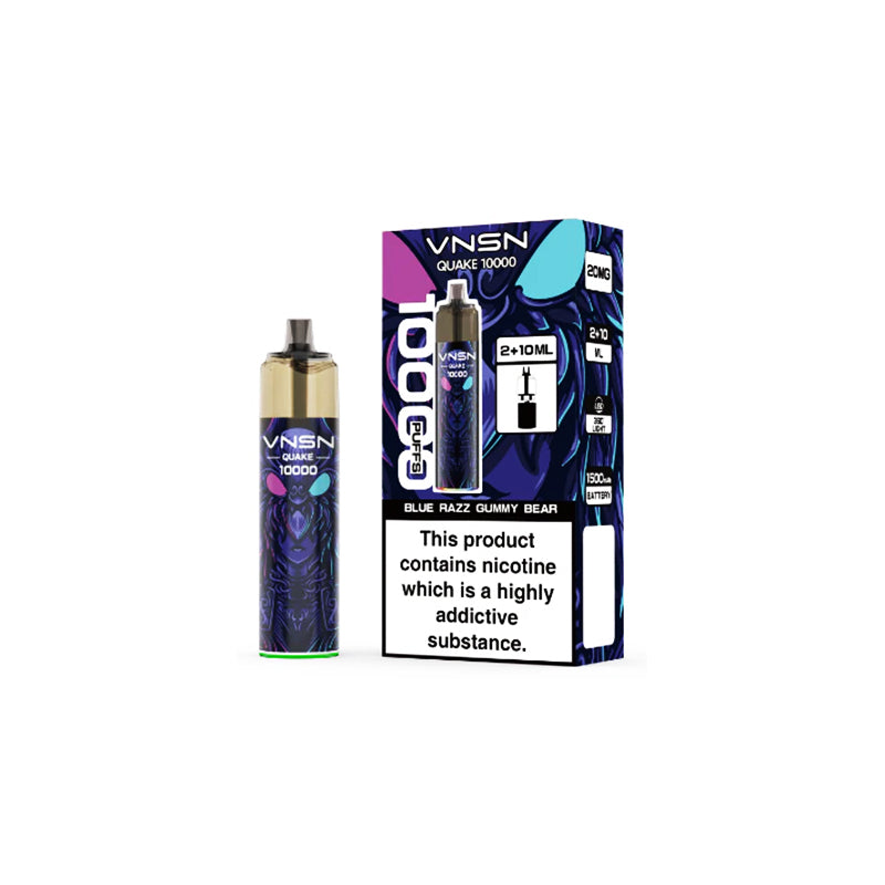VNSN-Quake-10K-Prefilled-Pod-Vape-Kit-Blue-Razz-Gummy-Bear