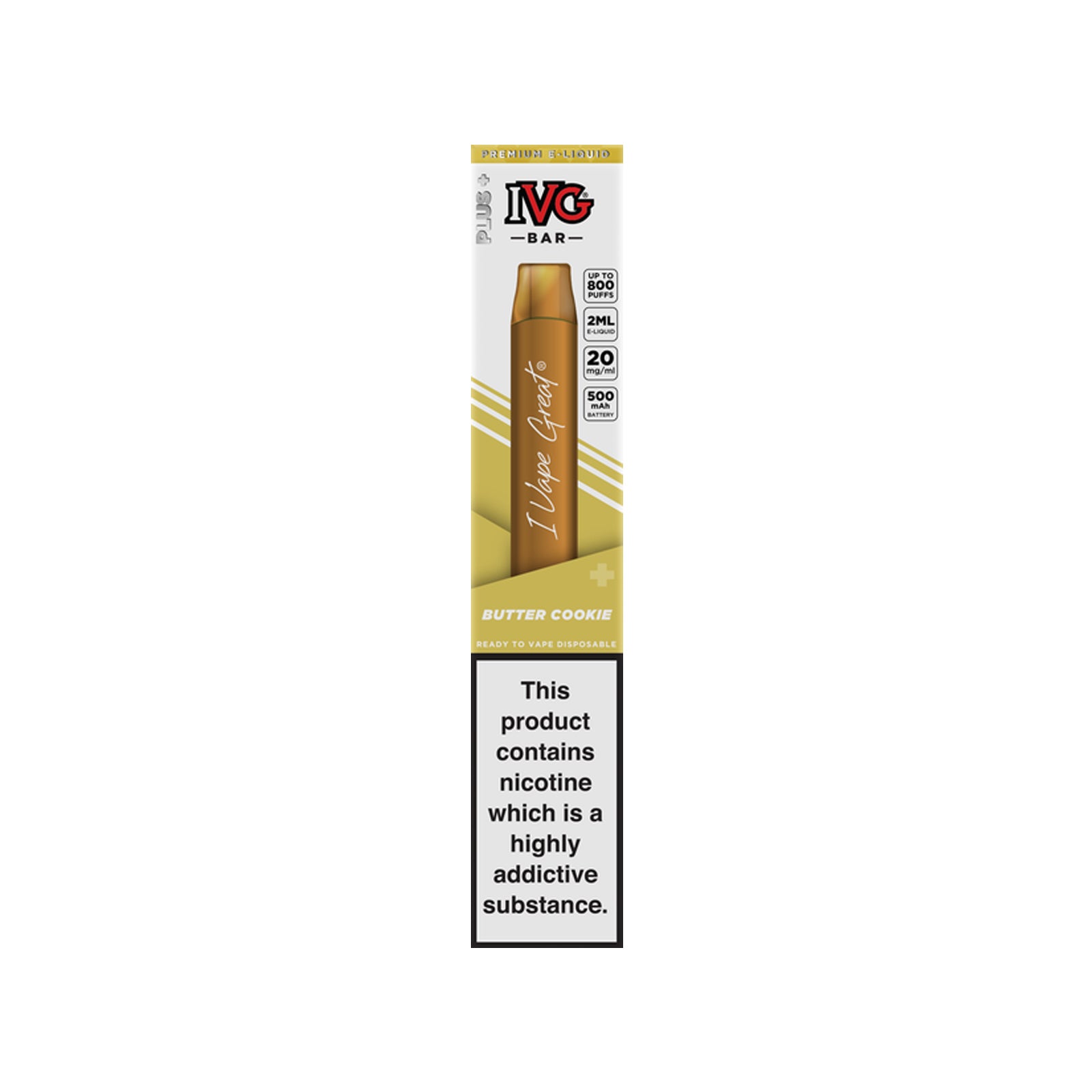 IVG PLUS Bar Disposable 800 Puffs Vape Kit (Buy 3 Get 1 Free)