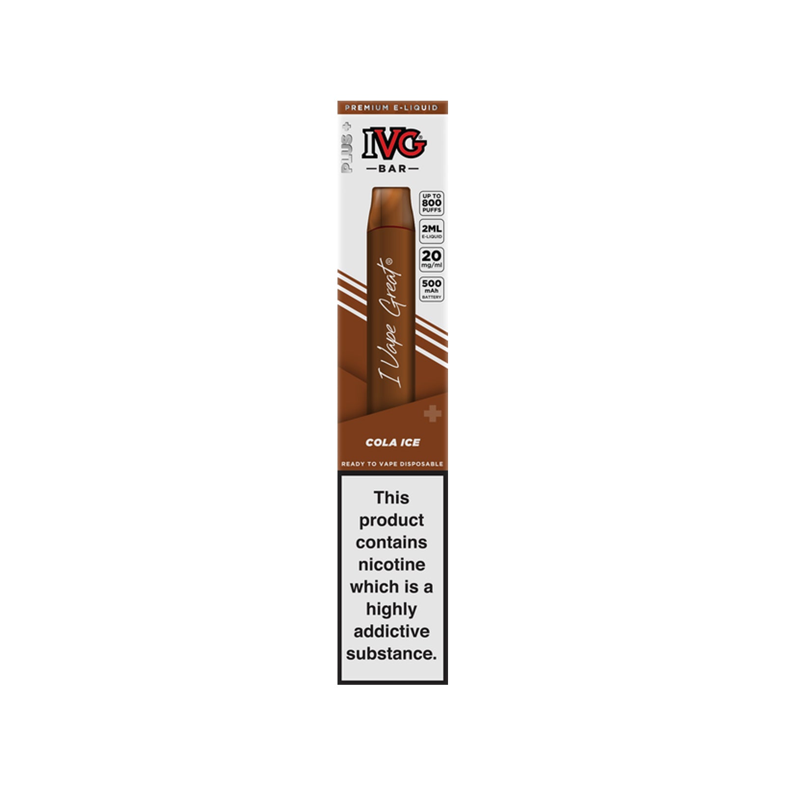 IVG PLUS Bar Disposable 800 Puffs Vape Kit (Buy 3 Get 1 Free)