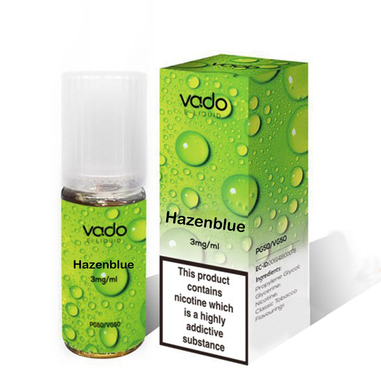 Vado E Liquid Hazen Blue 10ml E Juice (50VG/50PG)