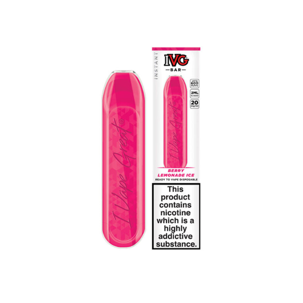 IVG BARS 20mg 600 Puffs Disposable Vape Bars (Buy 3 Get 1 Free)