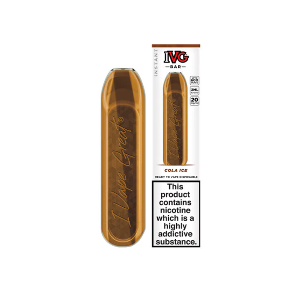 IVG BARS 20mg 600 Puffs Disposable Vape Bars (Buy 3 Get 1 Free)
