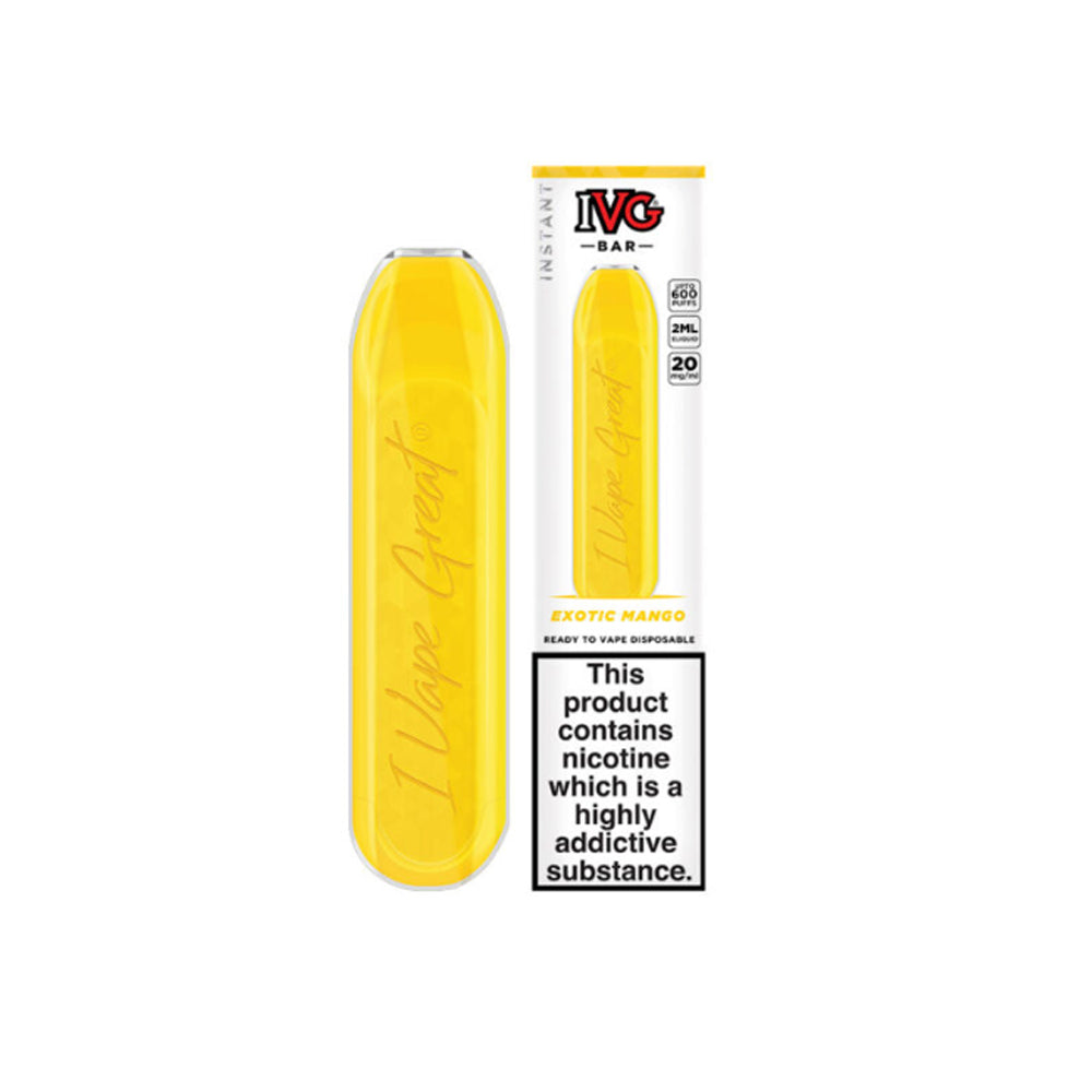 IVG BARS 20mg 600 Puffs Disposable Vape Bars (Buy 3 Get 1 Free)