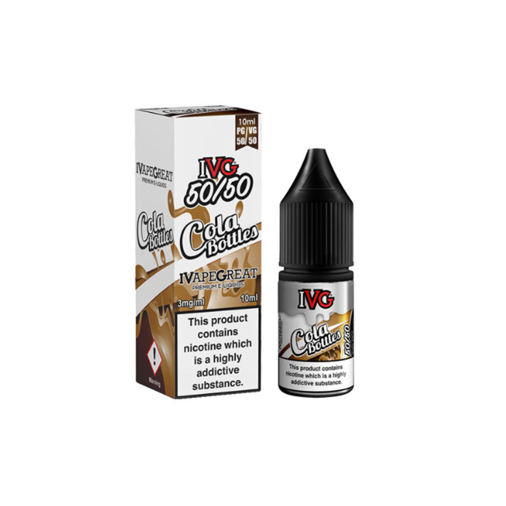 IVG 50/50 18mg 10ml X 10 Bottles E liquid