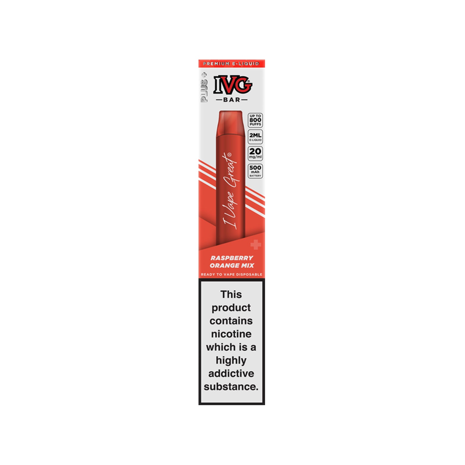 IVG PLUS Bar Disposable 800 Puffs Vape Kit (Buy 3 Get 1 Free)