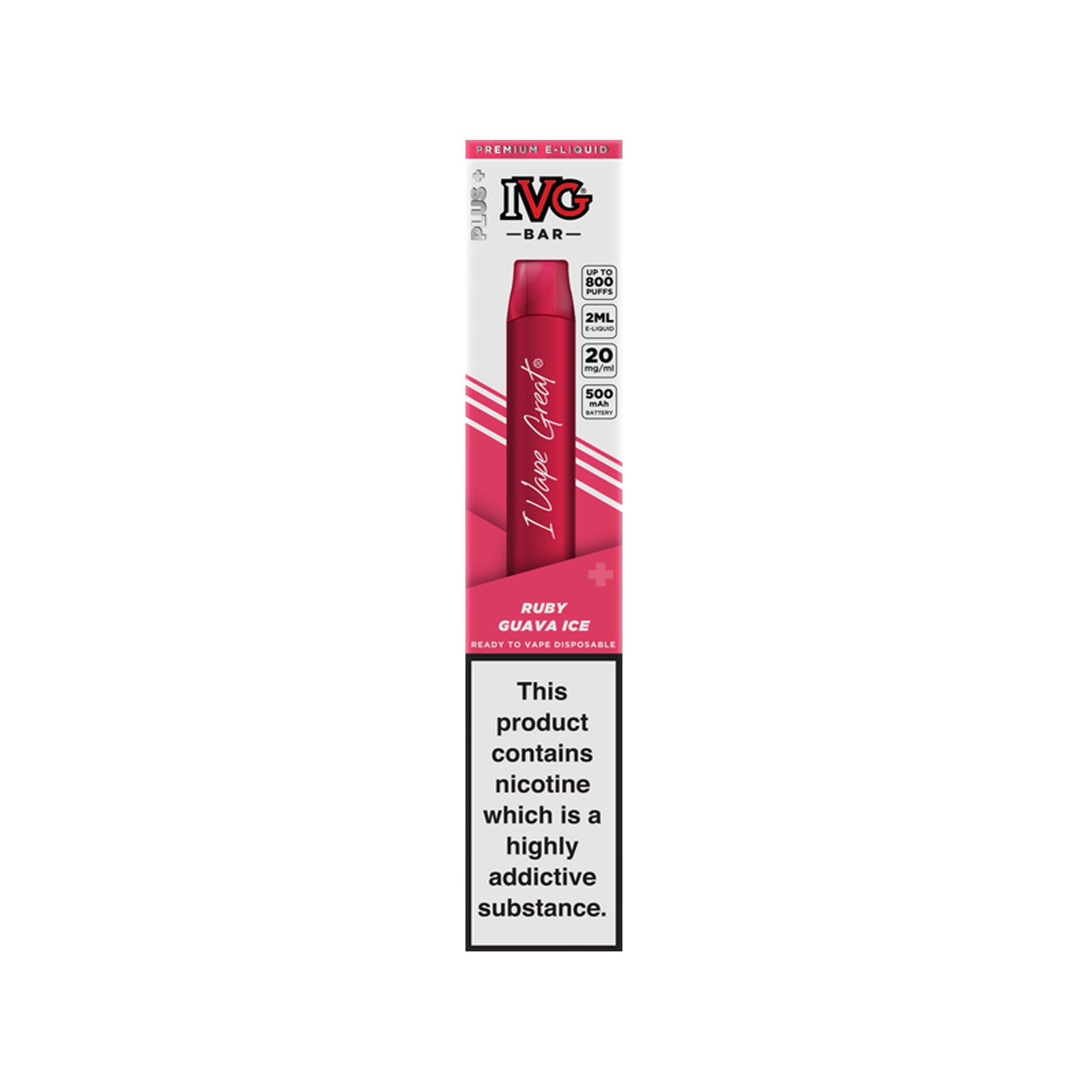 IVG PLUS Bar Disposable 800 Puffs Vape Kit (Buy 3 Get 1 Free)