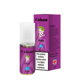 A STEAM E LIQUID 10 x 10ml 50/50 VGPG GRAPE 3mg, 6mg 12mg, 18mg