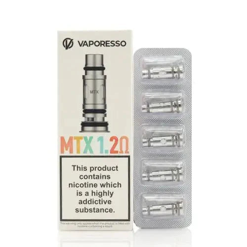 Vaporesso MTX Replacement Coils 0.8Ω,1.2Ω & 1.4Ω-Pack of 5